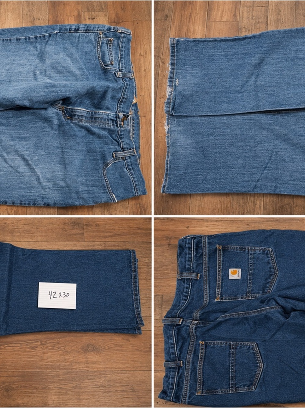 3 Pairs of Carhartt Men's Relaxed Fit Blue Denim Jeans